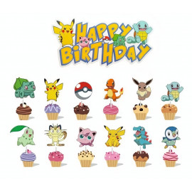 Maxi narozeninová sada Pokémon 65ks
