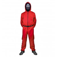 Kostým Squid game - Hra na oliheň Strážce s maskou XL