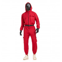 Kostým Squid game - Hra na oliheň Strážce s maskou a rukavicemi M