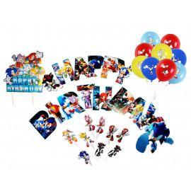 Velká narozeninová sada Ježek Sonic a přátelé 42ks