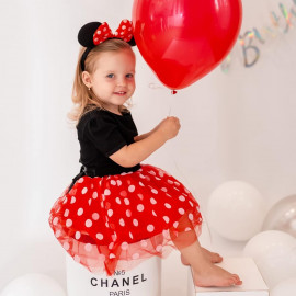 Dětský kostýmek Myška Minnie s motýlkem 3v1