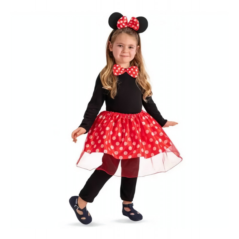 Dětský kostýmek Myška Minnie s motýlkem 3v1