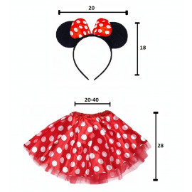 Dětský kostýmek Myška Minnie s motýlkem 3v1