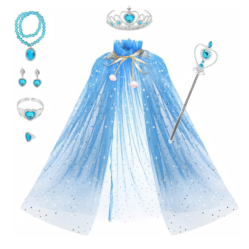 Souprava Pelerína Elsa Frozen se šperky 8ks