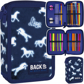 Školní dvoupatrový penál Magický unicorn s náplní