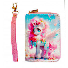 Dětská peněženka Jednorožec s poutkem a karabinou