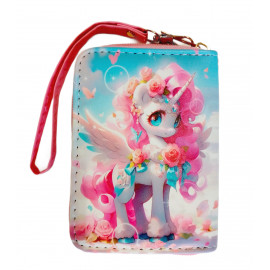 Dětská peněženka Jednorožec s poutkem a karabinou