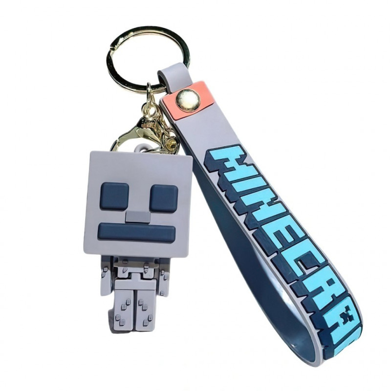 Dětská klíčenka Minecraft Skeleton s poutkem a karabinou 22cm Dětská klíčenka Minecraft Skeleton s poutkem a karabinou 22cm