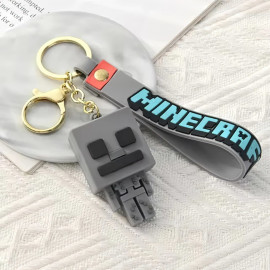 Dětská klíčenka Minecraft Skeleton s poutkem a karabinou