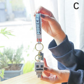 Dětská klíčenka Minecraft Skeleton s poutkem a karabinou