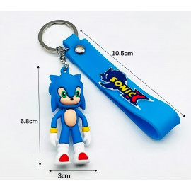 Dětská klíčenka Ježek Sonic modrý s poutkem a karabinou