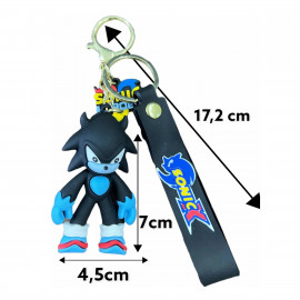 Dětská klíčenka Ježek Sonic Shadow s poutkem a karabinou