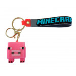 Dětská klíčenka Minecraft Prase s poutkem a karabinou