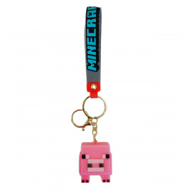 Dětská klíčenka Minecraft Prase s poutkem a karabinou