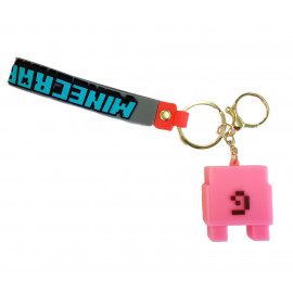 Dětská klíčenka Minecraft Prase s poutkem a karabinou