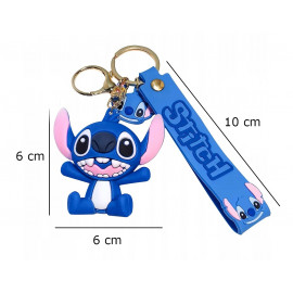 Dětská klíčenka Lilo a Stitch modrý s poutkem a karabinou