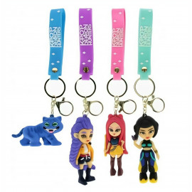 Dětské klíčenky Demon Hunters K-Pop s poutkem a karabinou 4ks