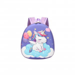 Dětský batoh Jednorožec na obláčku 3D fialový