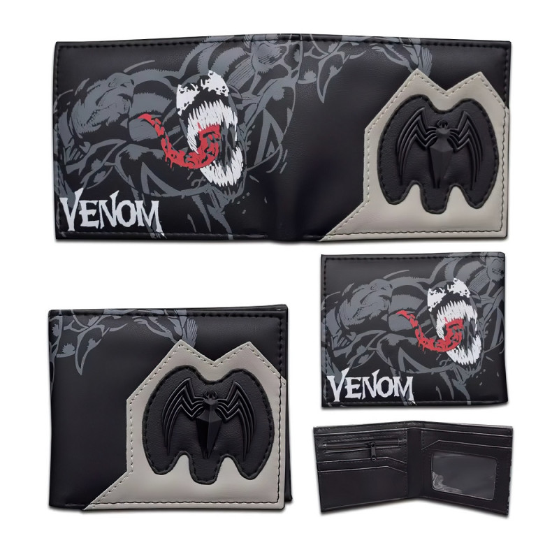 Peněženka Venom s 3D kovovým znakem