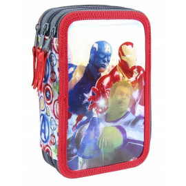 Školní penál třípatrový s náplní Avengers