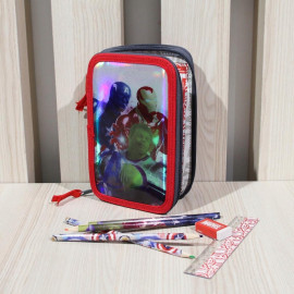 Školní penál třípatrový s náplní Avengers