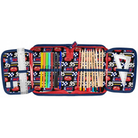 Školní penál rozkládací s náplní Auta Školní penál rozkládací s náplní Auta