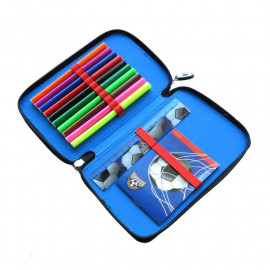 Školní penál dvoupatrový s náplní Fotbal