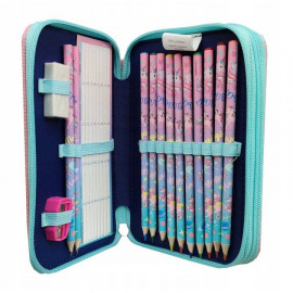 Školní penál dvoupatrový s náplní Unicorn