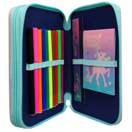 Školní penál dvoupatrový s náplní Unicorn