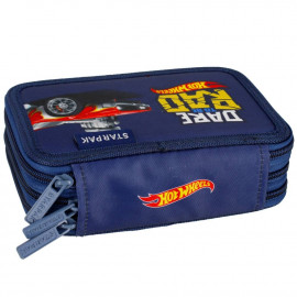 Školní penál třípatrový s náplní HOT WHEELS Školní penál třípatrový s náplní HOT WHEELS