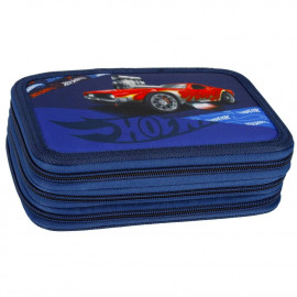 Školní penál třípatrový s náplní HOT WHEELS Školní penál třípatrový s náplní HOT WHEELS