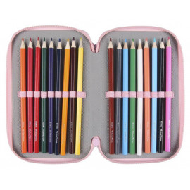 Školní penál třípatrový s náplní Minnie Mouse