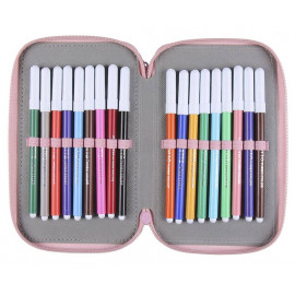 Školní penál třípatrový s náplní Minnie Mouse