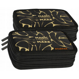 Školní penál třípatrový s náplní Magic