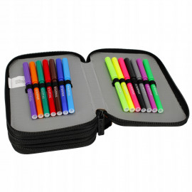 Školní penál třípatrový s náplní Minecraft Pixel