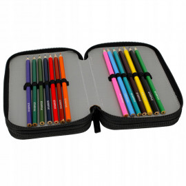 Školní penál třípatrový s náplní Minecraft Pixel