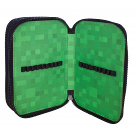 Školní penál třípatrový Minecraft Time to mine