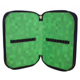 Školní penál třípatrový Minecraft Time to mine