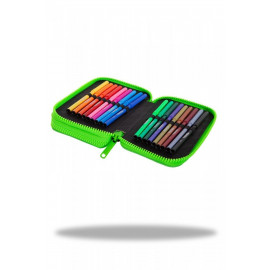 Školní penál dvoupatrový s náplní Pixel