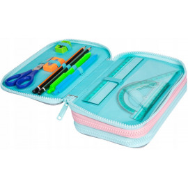 Školní penál třípatrový s náplní Jednorožec s duhou