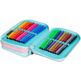 Školní penál třípatrový s náplní Jednorožec s duhou