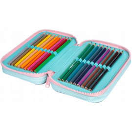 Školní penál třípatrový s náplní Jednorožec s duhou