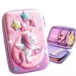 Školní penál Jednorožec a hvězdy 3D