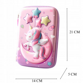 Školní penál Jednorožec a hvězdy 3D