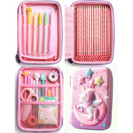 Školní penál Jednorožec a hvězdy 3D