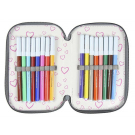 Školní penál třípatrový s náplní Minnie