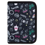 Školní rozkládací penál Happy smile lama s náplní