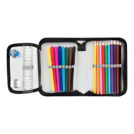 Školní rozkládací penál Happy smile lama s náplní