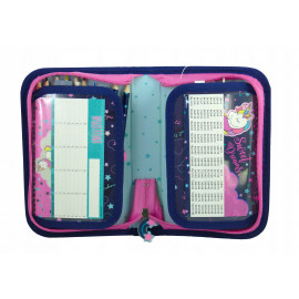 Školní rozkládací penál Jednorožec ve hvězdách s náplní