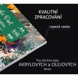 Malířský akrylový blok ART PAD - 300g 15listů A4